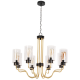 American Style Curved Arms Chandelier with Glass Lampshade American Style Curved Arms Chandelier with Glass Lampshade